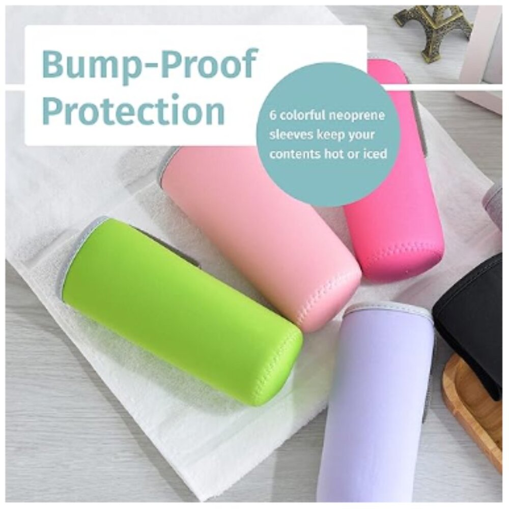 Coozie Thermal Glass Bottle Protectors (6) Multi-Colored